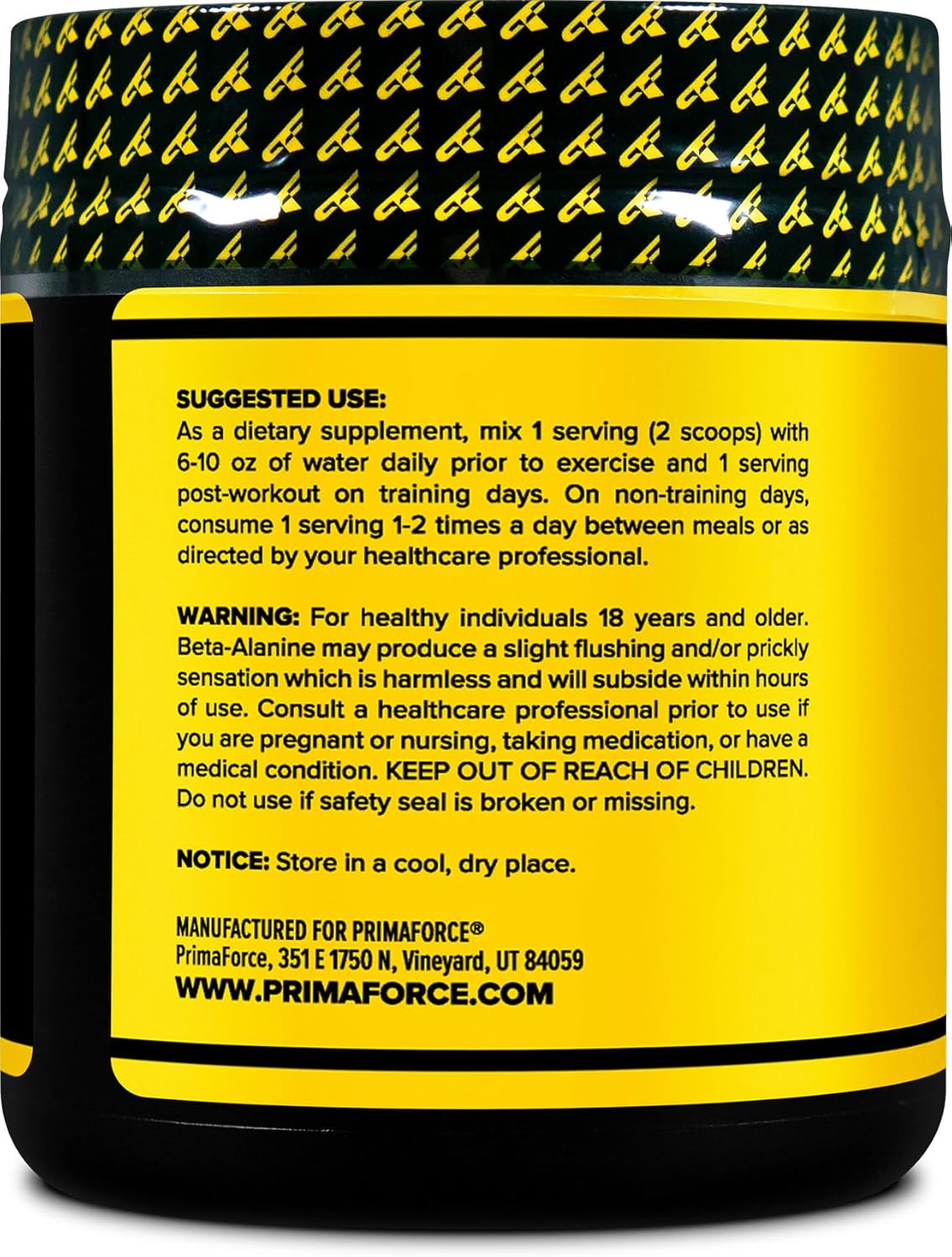Primaforce Beta Alanina Polvo 200g Sin Gluten, No GMO