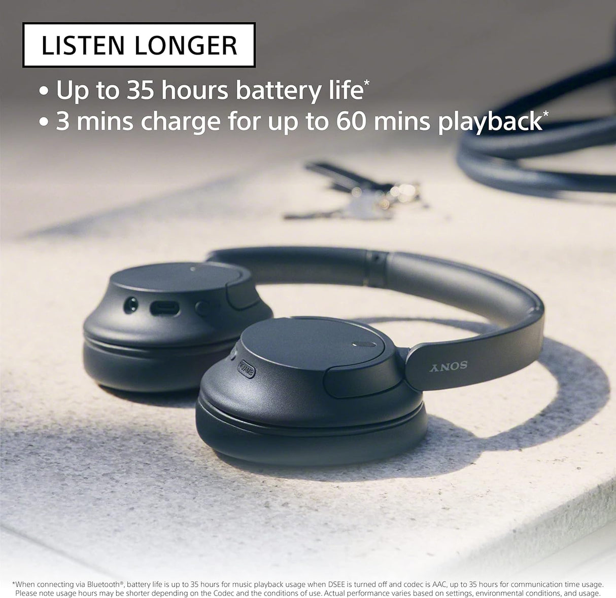 Auriculares inalámbricos con cancelación de ruido, modelo WH-CH720N
