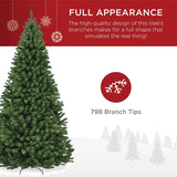 Árbol de Navidad artificial de 6ft con 798 puntas y base plegable