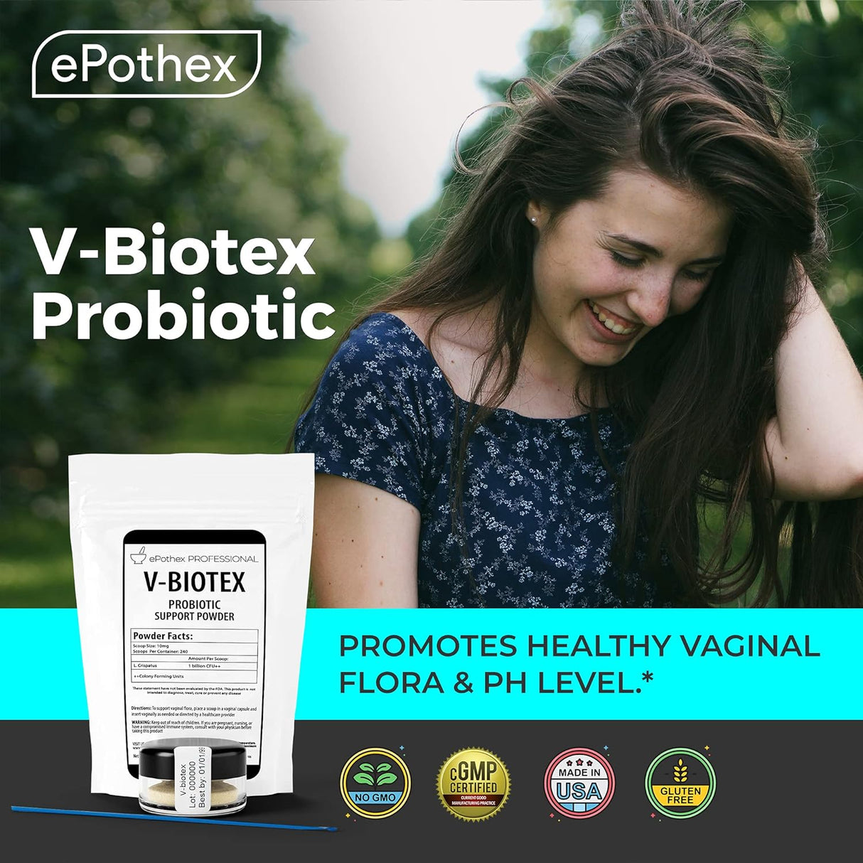 Polvo probiótico Pure L. Crispatus Probiótico vaginal