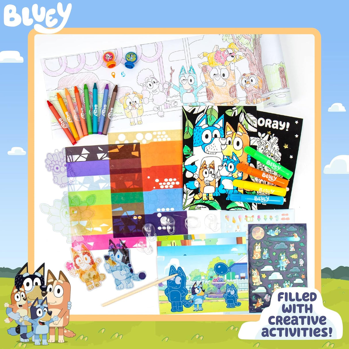 Mochila de Actividades Bluey, Suncatchers y Escenas Sorpresa