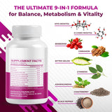 Suplemento de Inositol y Chasteberry, Balance Hormonal, USA