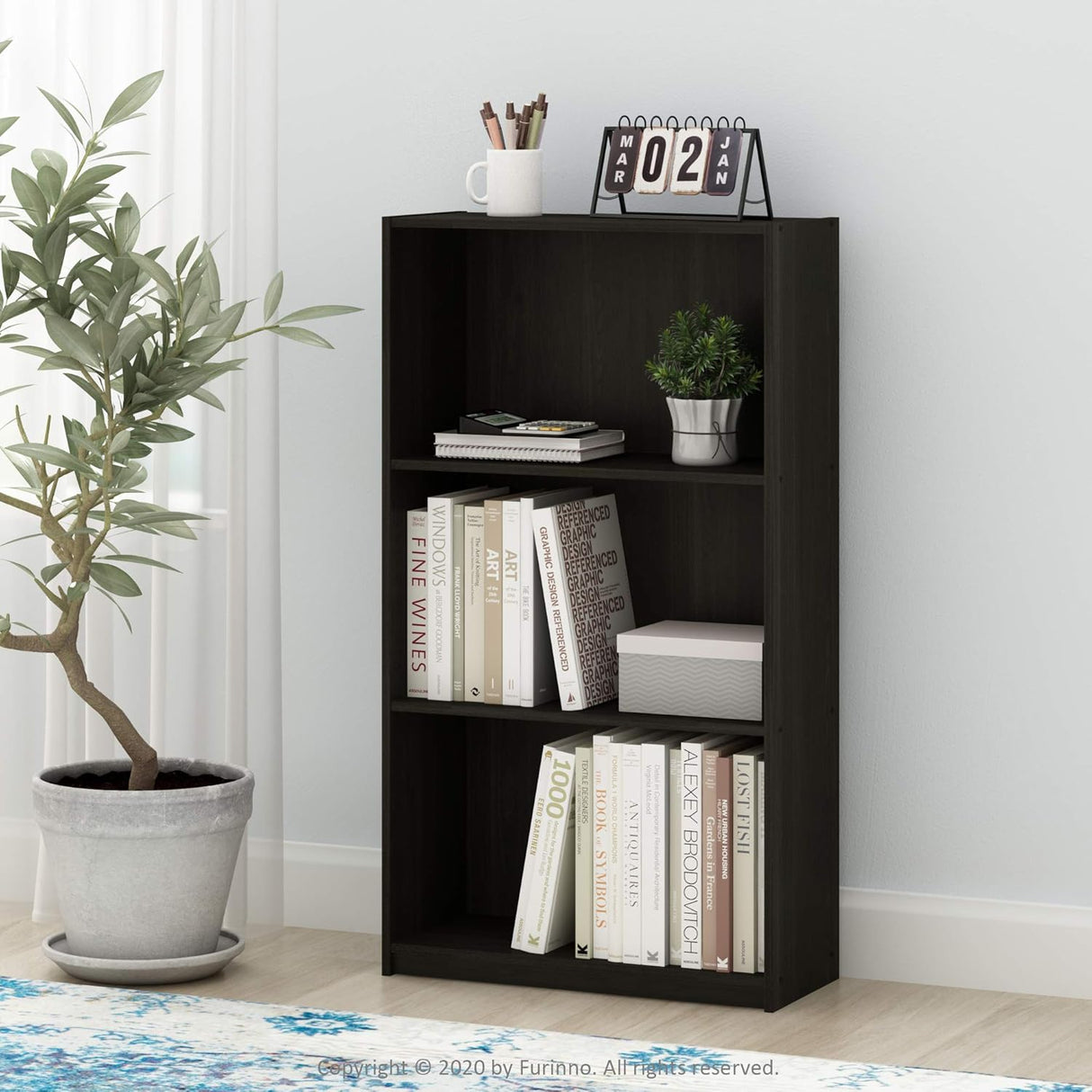 Estantería básica de 3 niveles, modelo 99736DBR