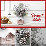 Árbol de Navidad Miniatura Artificial, Decoraciones, Cabin-Silver