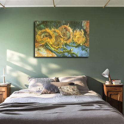 Póster de Van Gogh con diseño de girasoles, decoración moderna