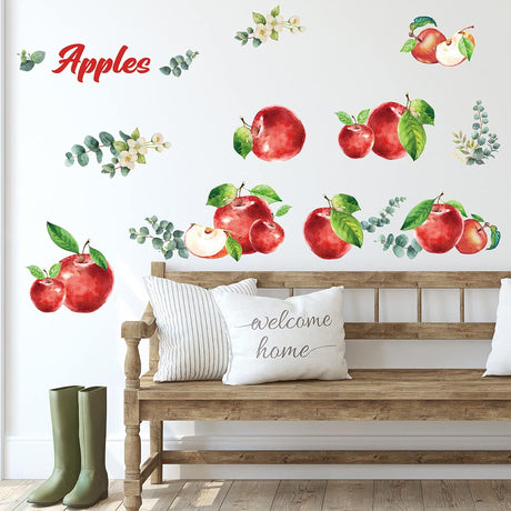 Pegatinas de Frutas Epakh para Pared, 41 Piezas, Estilo Manzana