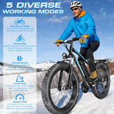 Bicicleta Eléctrica 750W, 60 Millas, Suspensión, 26 Fat Tire