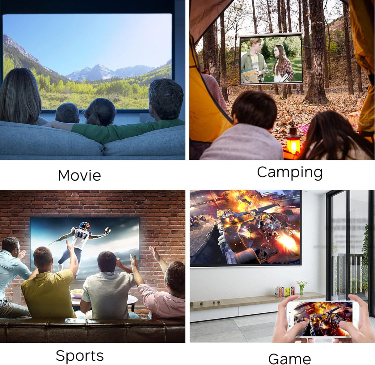Proyector Mini Meer, portátil, compatible con HDMI y USB