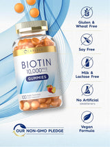 Gomitas de Biotina 10000mcg Carlyle | Veganas, Sin Gluten