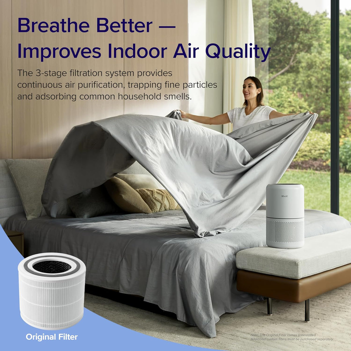 Purificador de aire para alergias en el hogar LEVOIT