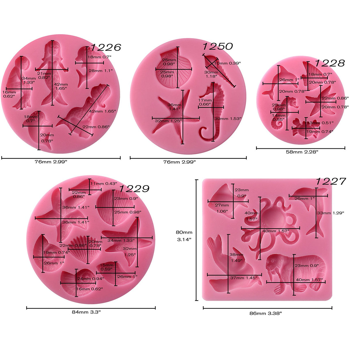 Molde de silicona para Sugarcraft