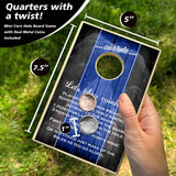 Juego de Mesa Cornhole Mini, Juego de Fiesta, Monedas Incluidas