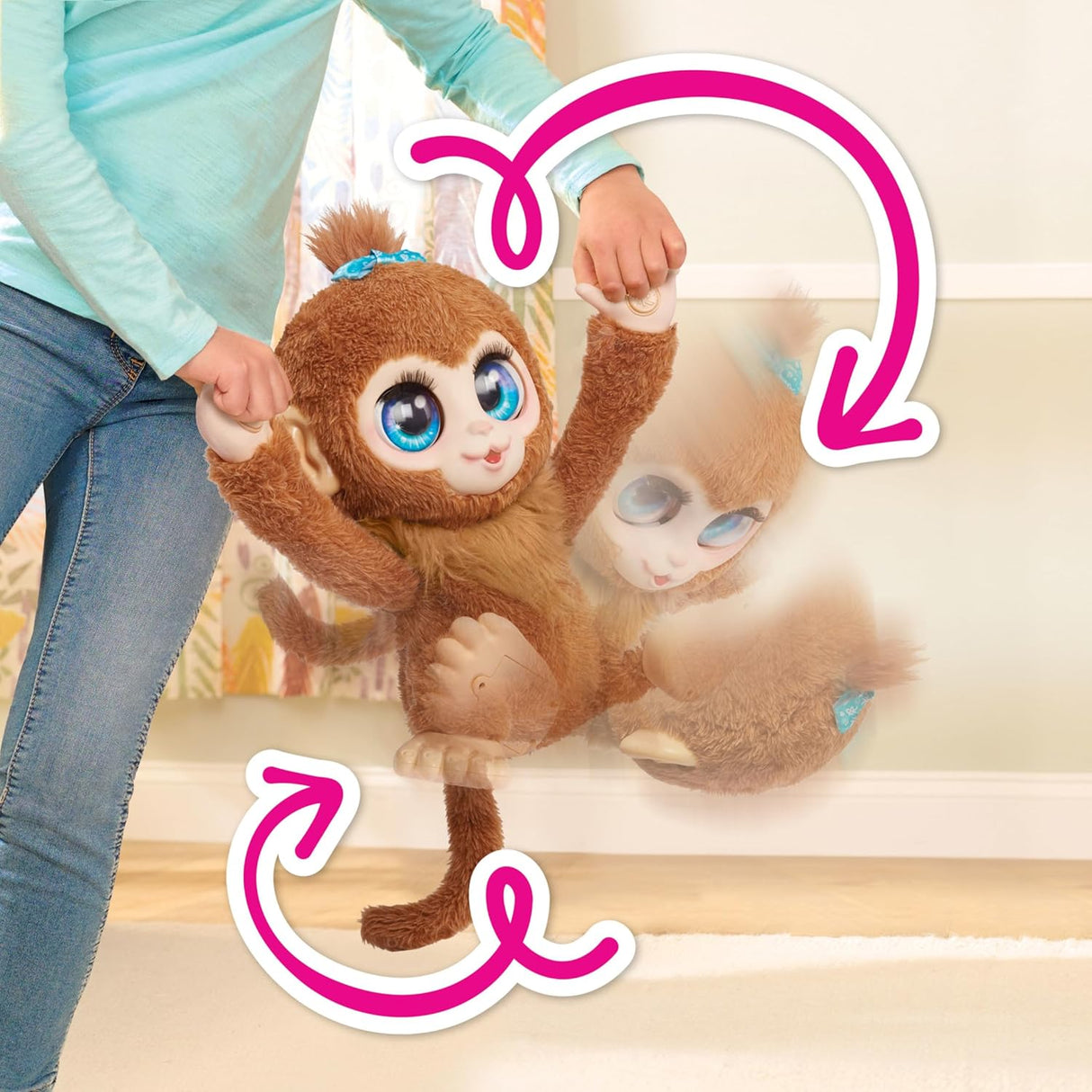 Juguete interactivo furReal Peanut, mono de peluche 15”