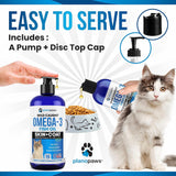 Aceite de pescado Omega 3 para gatos, mejor que el aceite de salmón para gatos, vitaminas y suplementos para gatitos, suministros de salud para gatos, tratamiento de la caspa de gatos, aceite de