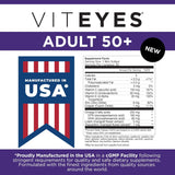 Viteyes Adulto 50+ para la vista, Luteína, Omega-3, 90 Cápsulas