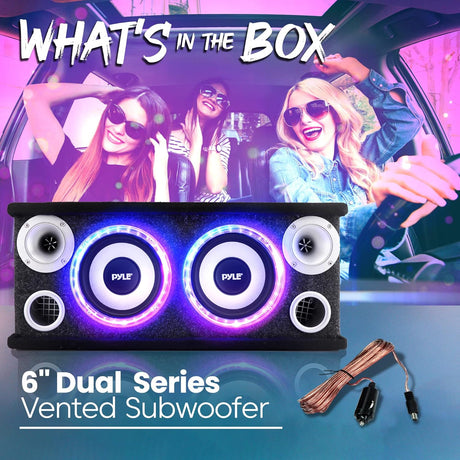 Parlante de caja de subwoofer dual PYLE PL26BSL