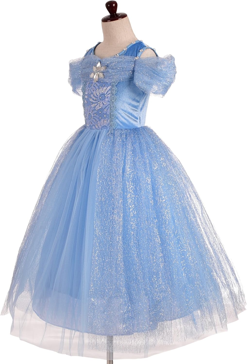 Disfraces de Vestido de princesa  talla 5 a 6 años azul