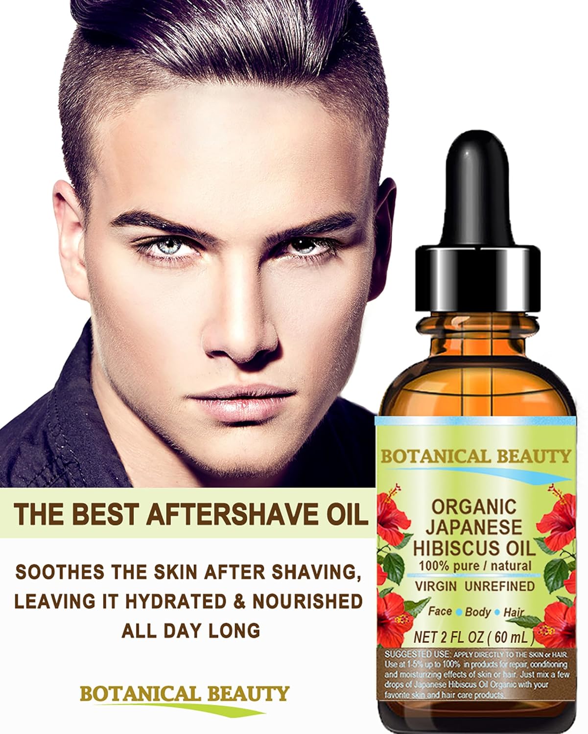 Aceite de Hibisco Orgánico Virgen para Rostro, Piel y Cabello
