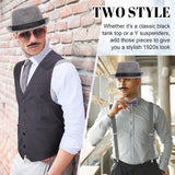 Disfraz de Hombre SATINIOR 1920s con Chaleco y Sombrero