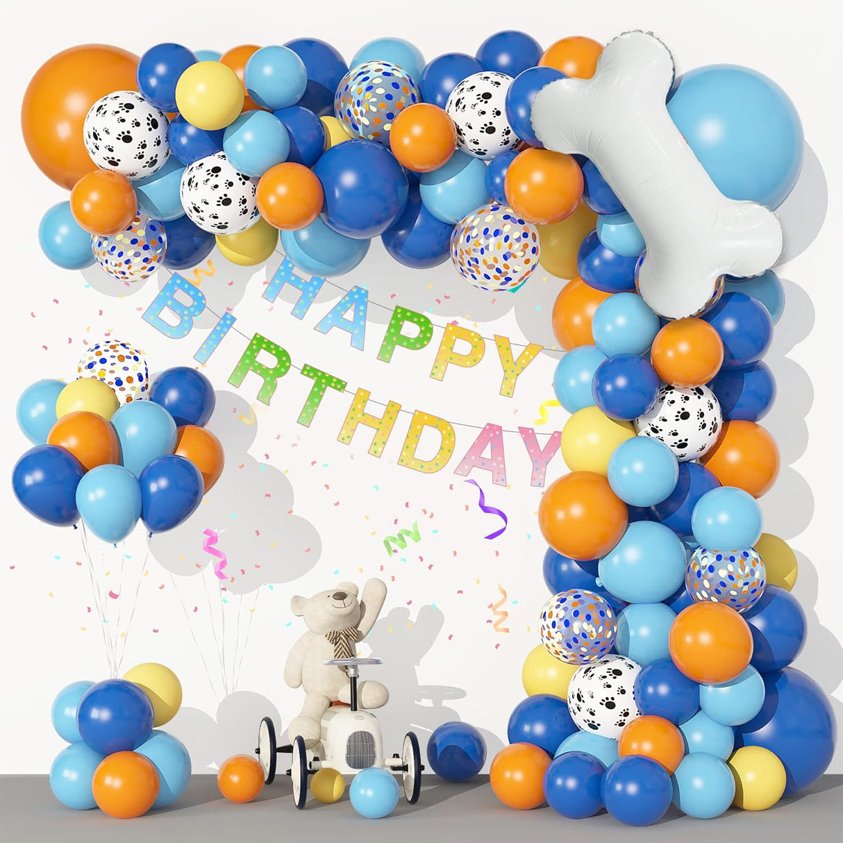 Kit Decoración Fiesta Cumpleaños Bebé, Arco Globos y Banner