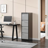 Archivador Vertical de 4 Cajones, Metal, Antivuelco, Modelo A4