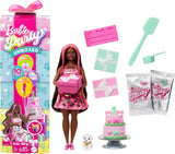 Barbie Party Muñeca y Accesorios, Serie Cumpleaños, 10 Sorpresas