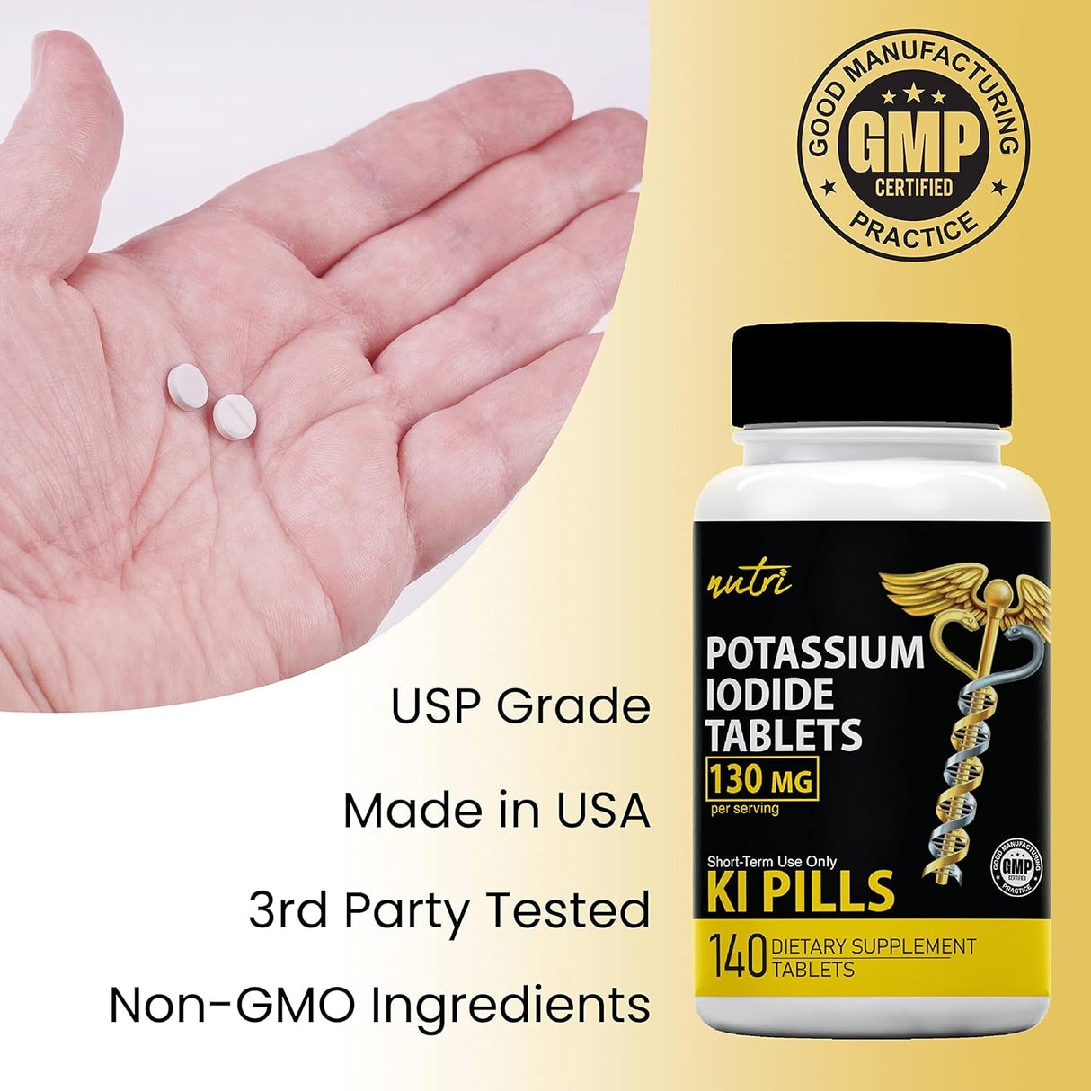 Suplemento de yoduro de potasio 130 mg  140 tabletas