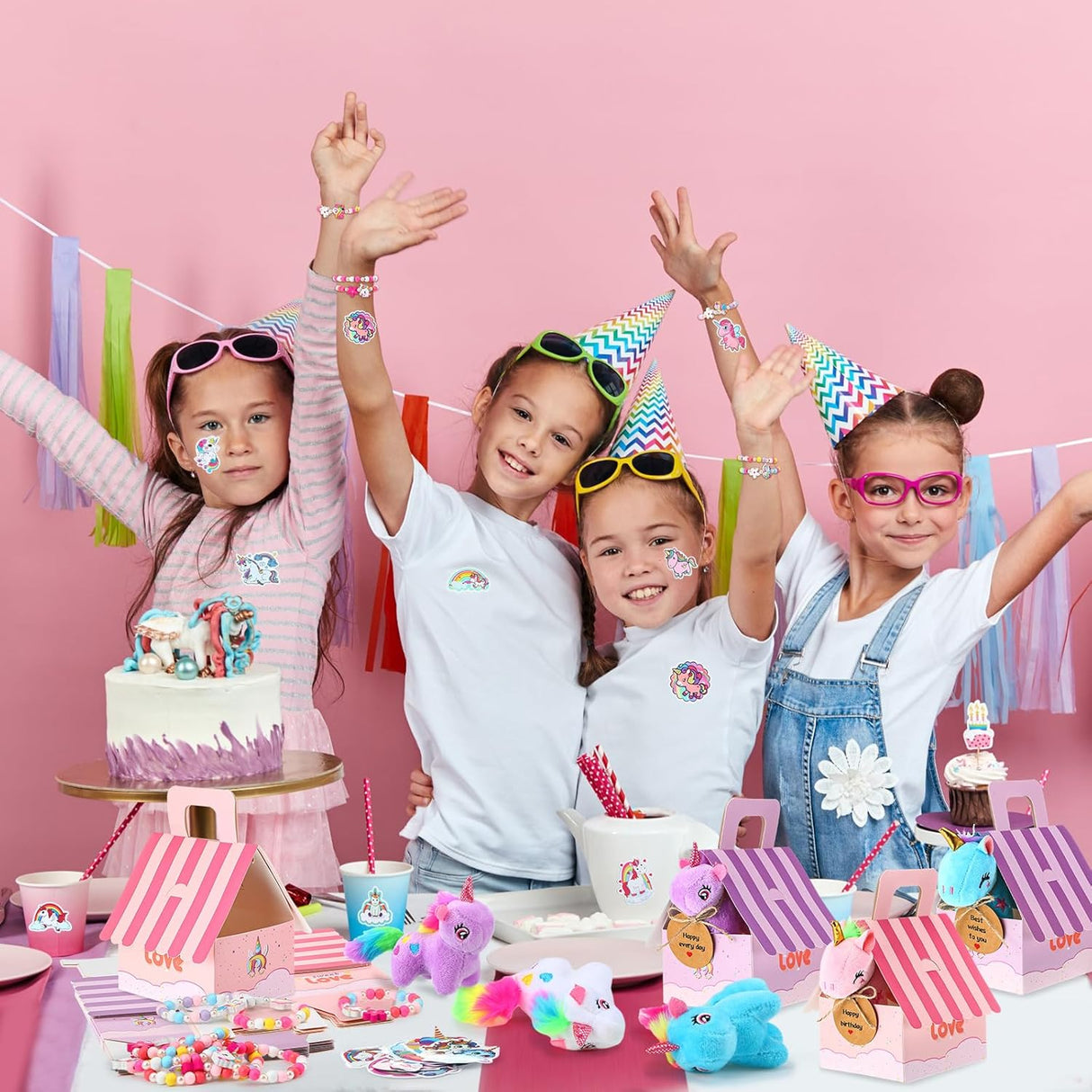 Favor de Fiesta Unicornio Remuuly 88 Pcs Mini Peluches y Regalos