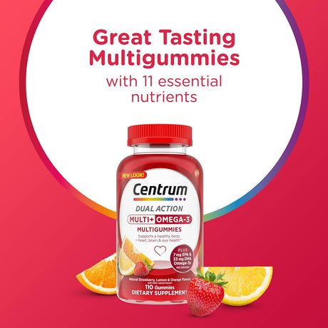 Suplemento Centrum MultiGummies Multi+ Omega 3  para adultos