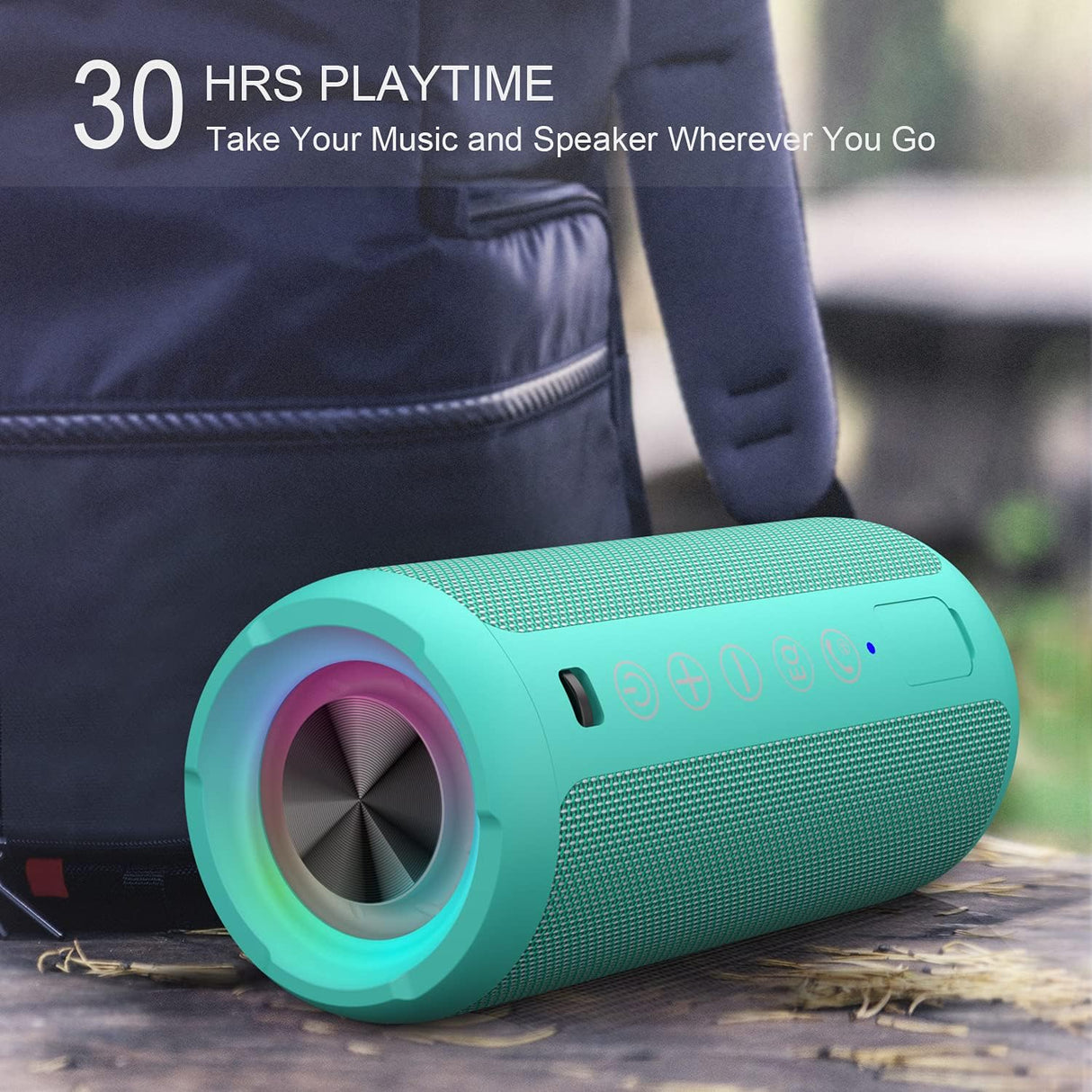 Parlante Bluetooth 5.0 portátil para exterior, inalámbrica