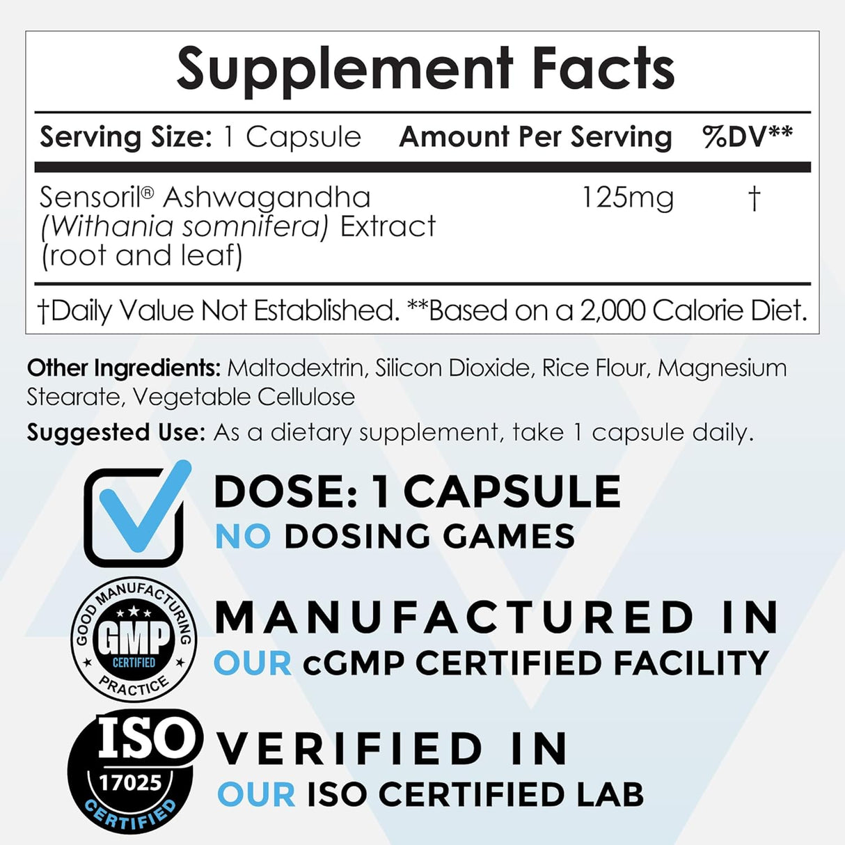 Sensoril Ashwagandha Nootropics Depot, 125mg, 180 caps