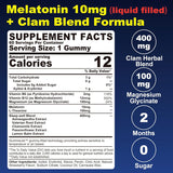 Gomitas de melatonina sin azúcar, 10 mg 20 mg con glicinato