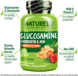 Suplemento NATURELO Glucosamina, Condroitina, MSM 120 Cápsulas