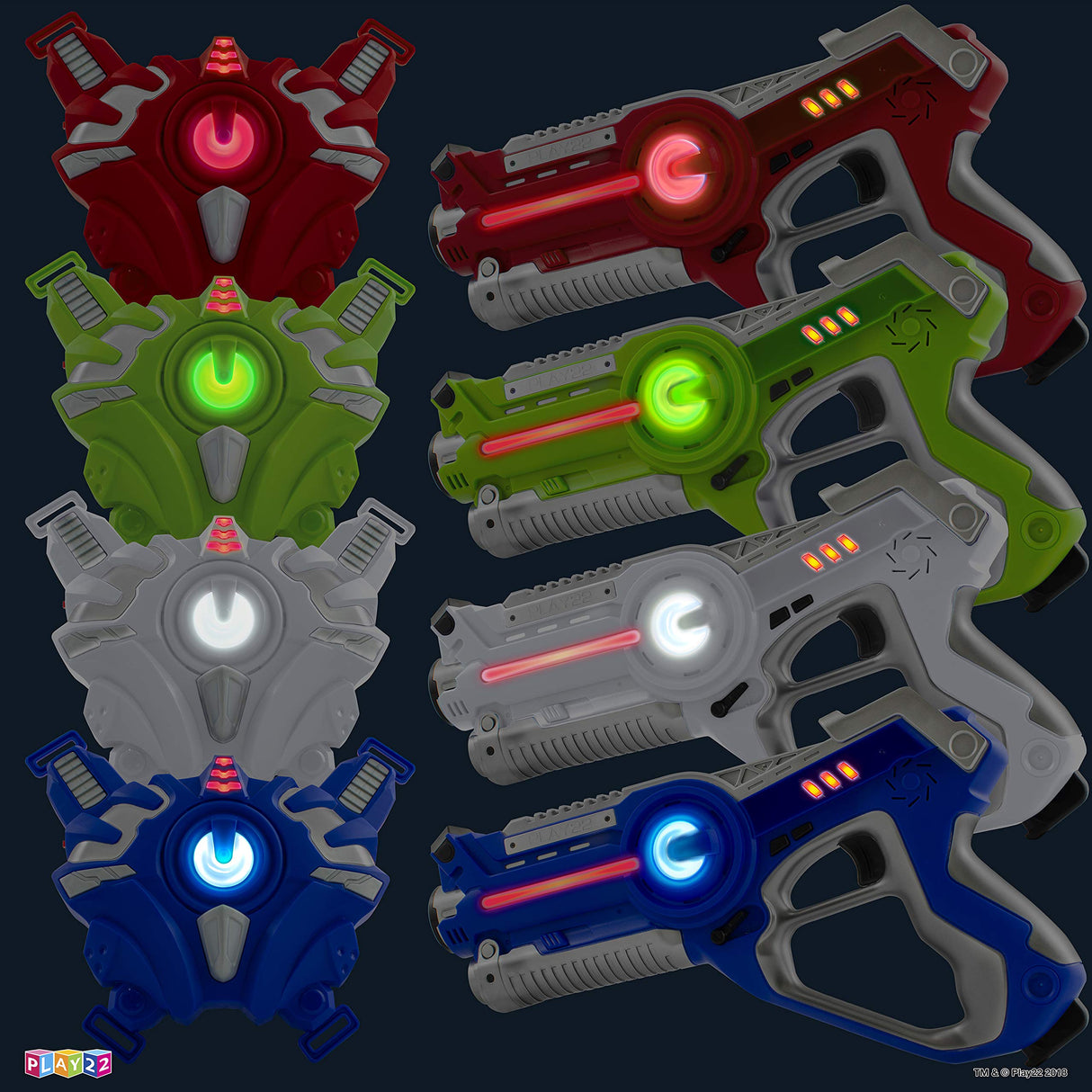 Juegos de etiquetas Play22 Chaleco de pistola