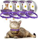 4 collares calmantes para gatos color lila Weewooday