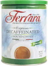 Café Espresso Descafeinado Ferrara, 8.75 oz, Pack de 4 Latas