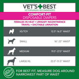 Vet&#39;s Best Comfort Fit - Pañales absorbentes con ajuste
