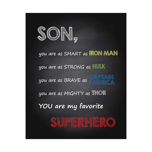 Posters My Favorite Superhero 20cm x 25 cm