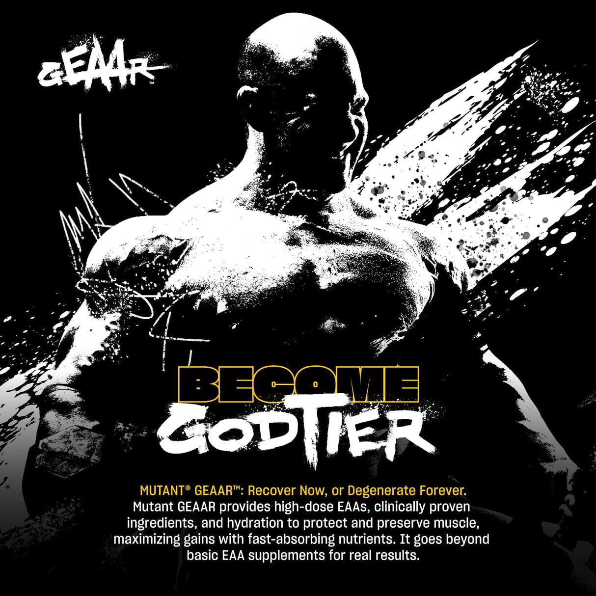 Mutant GEAAR Suplemento de EAA, BCAAs y Electrolitos, 30 servs
