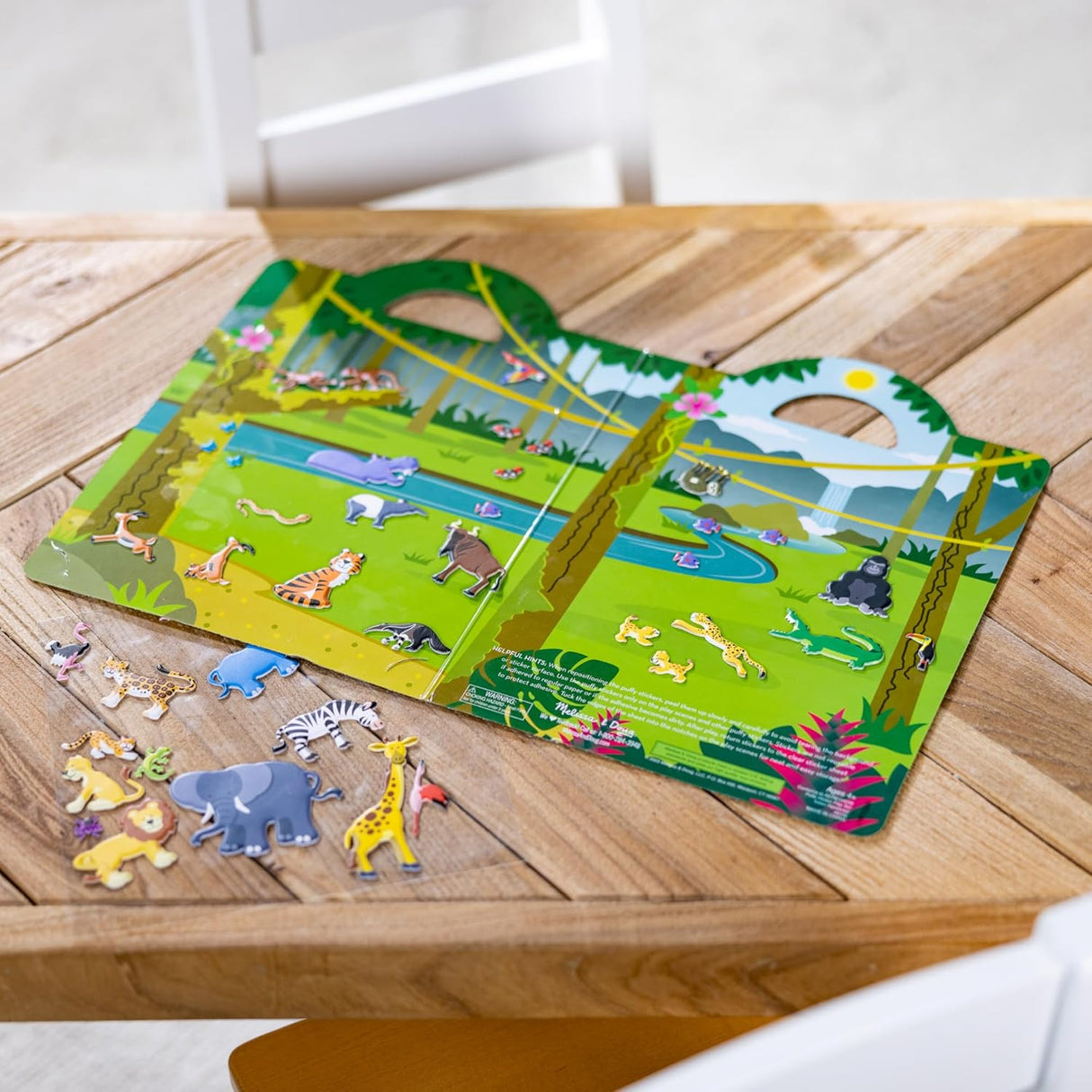 Juego de Stickers Reutilizables Safari, Melissa & Doug, 42 Piezas