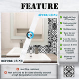 Pegatinas Retro para Azulejos, PVC, Estilo Marruecos, 6x6 Pulg