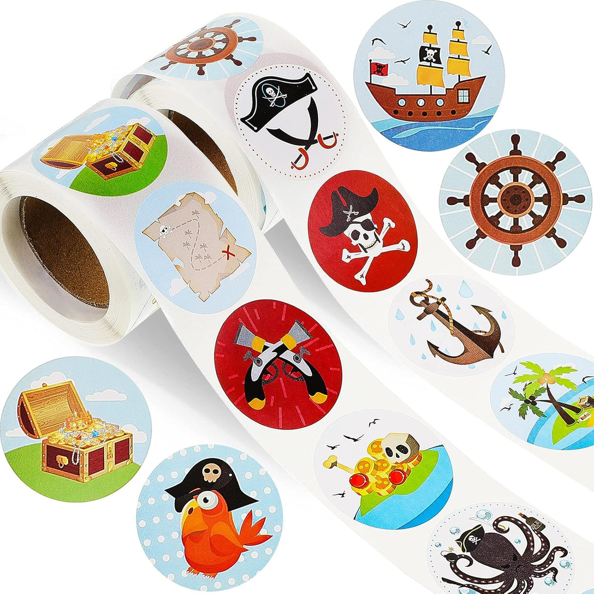 1000 Stickers de Piratas - Diversión y Decoración para Fiestas