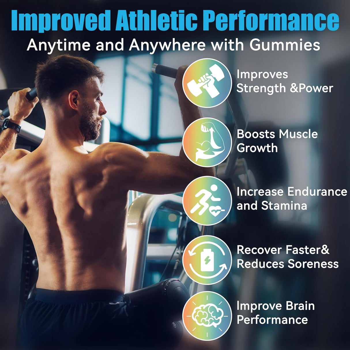 Gomitas de Creatina Monohidrato para Fuerza y Músculo, 120