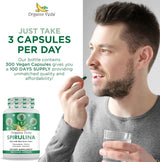 Cápsulas de Spirulina Orgánica 1500 mg  Suplemento Vegano