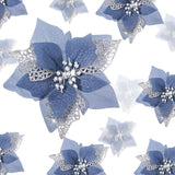 Flores Artificiales de Poinsettia WILLBOND, 36 Piezas, Glitter