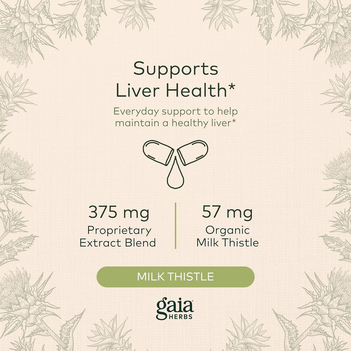 Gaia Herbs hígado Salud Líquido Phyto Cápsulas 60 cápsulas