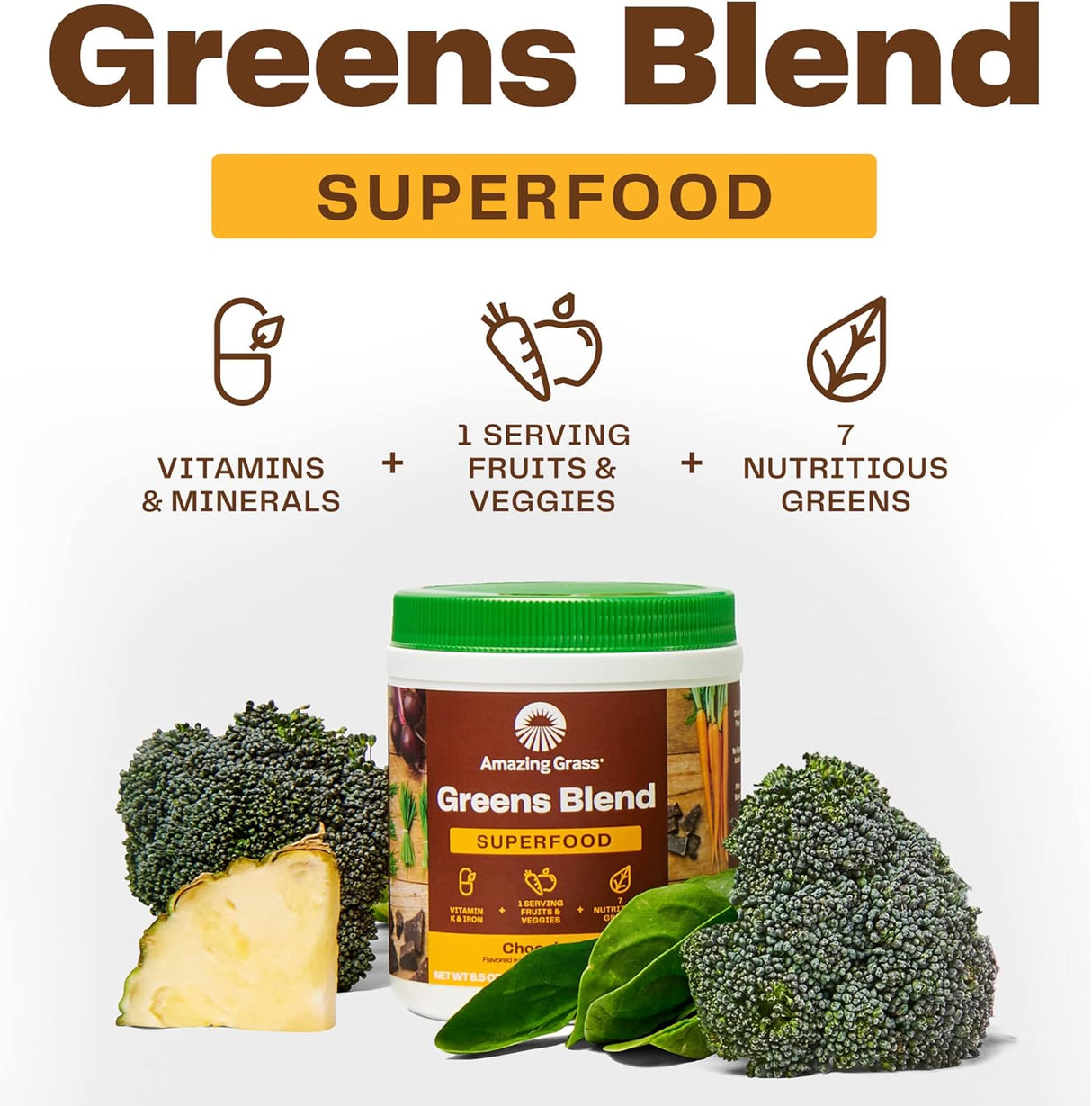 Suplemento Amazing Grass Superfood bayas verdes