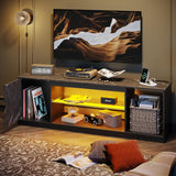 Bestier Soporte TV LED con enchufes, estante ajustable 58