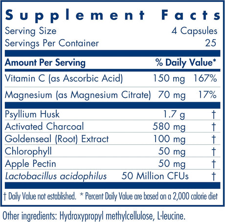 Suplemento Gastro Cleanse - Allergy Research Group, 100 cápsulas