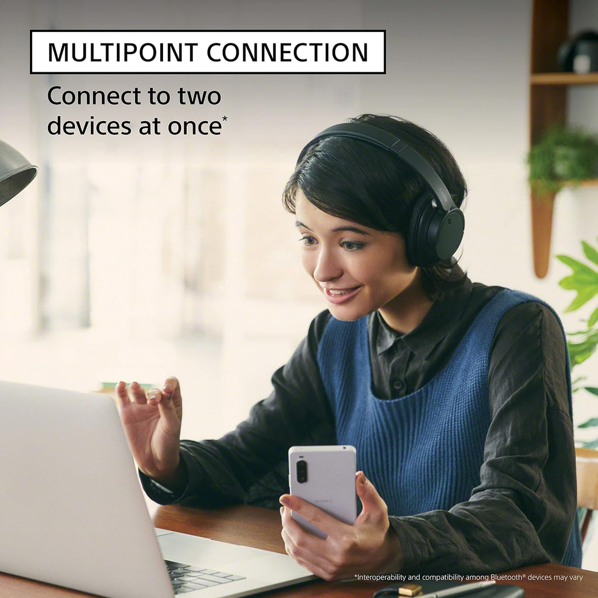 Auriculares inalámbricos con cancelación de ruido, modelo WH-CH720N